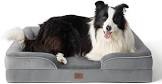 Bedsure Large Orthopedic Dog Bed for Large Dogs - Big Waterproof Dog Bed Large, Foam Sofa with Removable Washable Cover, Waterproof Lining and Nonskid Bottom Couch, Pet Bed, Black