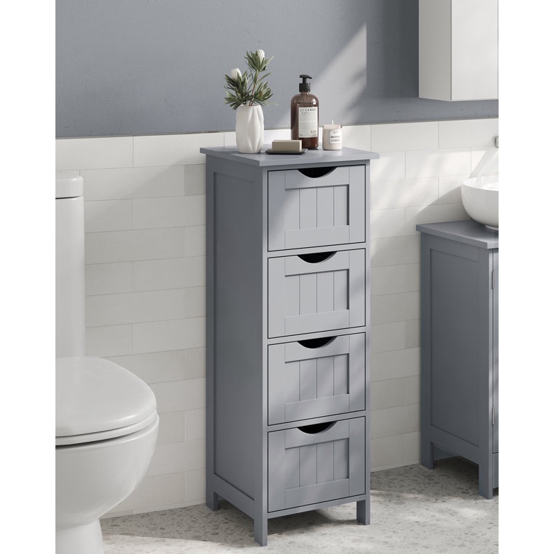 Holtby 11.8" W x 32.3" H x 11.8" D Freestanding Bathroom Cabinet