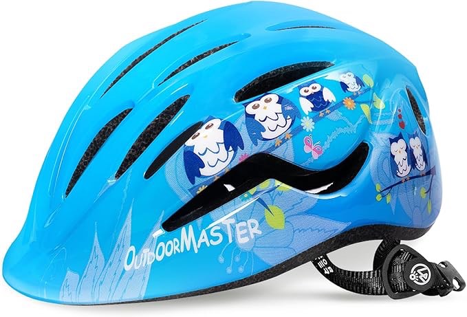 OutdoorMaster Toddler Helmet, Kids/Toddler Bike Helmet, Impact Protection & Shock-Absorbing, Ventilated, Dial Fit Adjustment, Safety-Certified Kids Helmet, Skateboard Helmets for Youth Boys and Girls