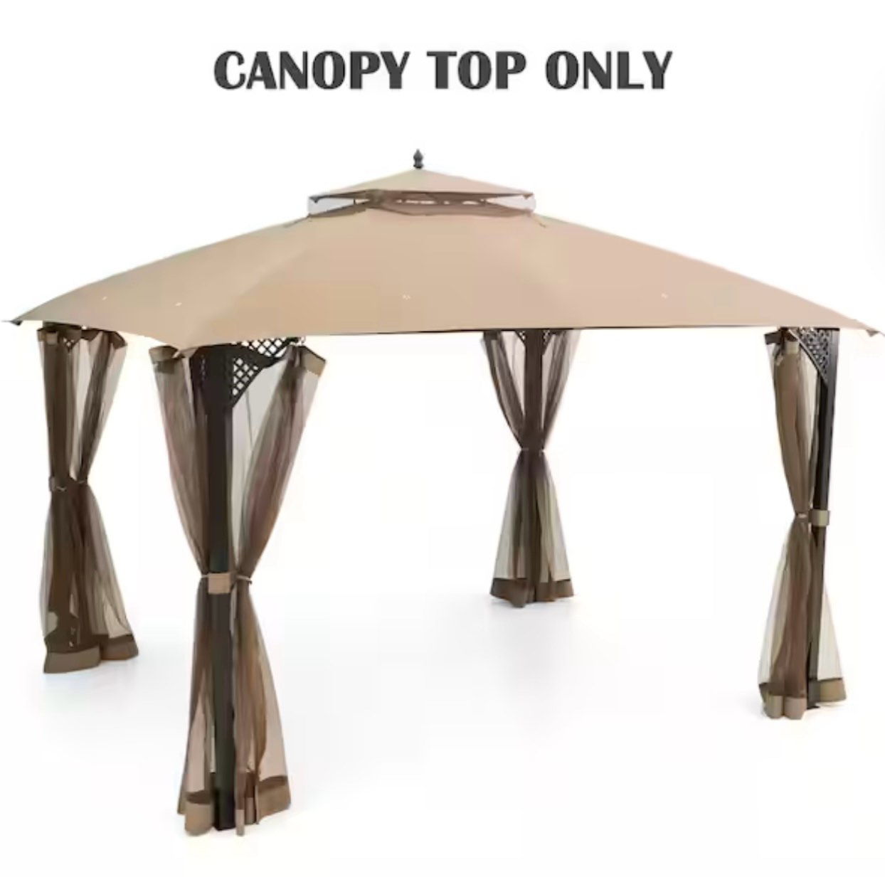 Patio Gazebo 12 Ft. Replacement Cover, Brown Two Tone