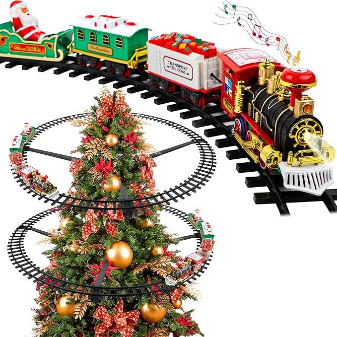 BELLOCHIDDO Toy Train steam Engine Electric Train Sets for Kids Toys Birthday for 3 4 5 6 Year Old Boys Girls Yellow