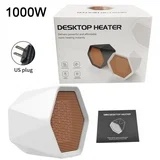 desktop heater con forma exagonal blanco Mini Hexagon Portable Electric Ceramic Heater, 1000W, White