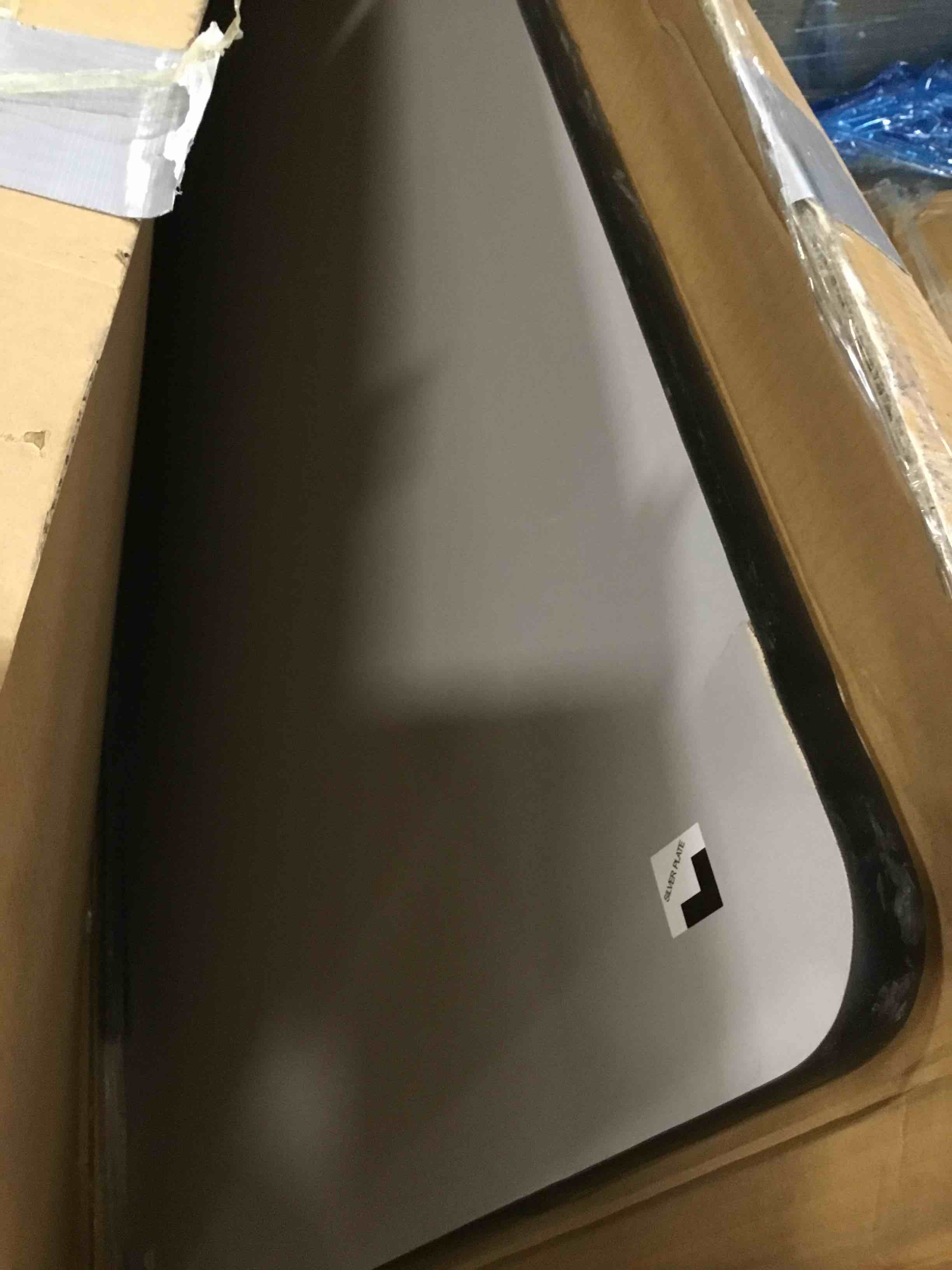 Condition photo showing As Is for (missing legs) (color different) Flash Furniture 30" x 48" Rectangular Table Reversible Laminate Top, 30" W x 48" L, White/Gray