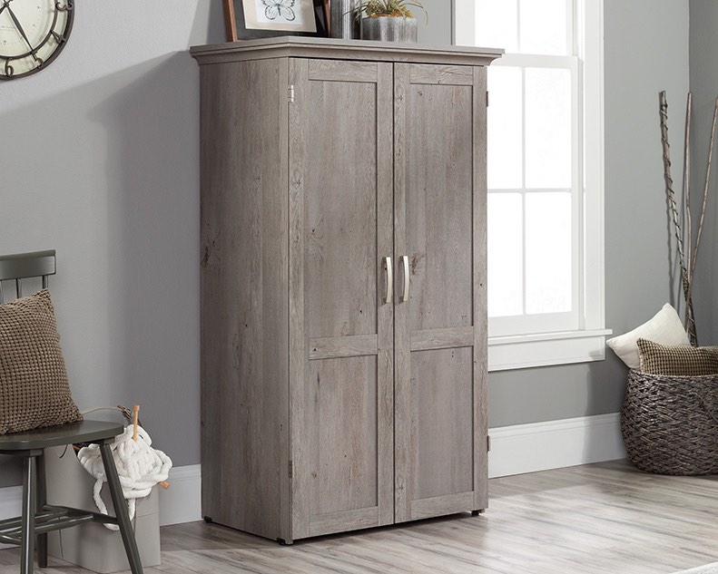 430444 Sauder Select Collection Craft & Sewing Armoire in Mystic Oak