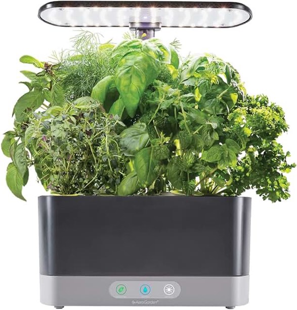 AeroGarden Farm 24XL with Salad Bar Seed Pod Kit - Indoor Garden with LED Grow Light, Black Farm 24XL Farm