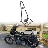 WEISEN - 24" Tall Detachable Passenger Backrest Sissy Bar | for Harley Fat Street Bob Low Rider Super Glide | Seeing Fitment List