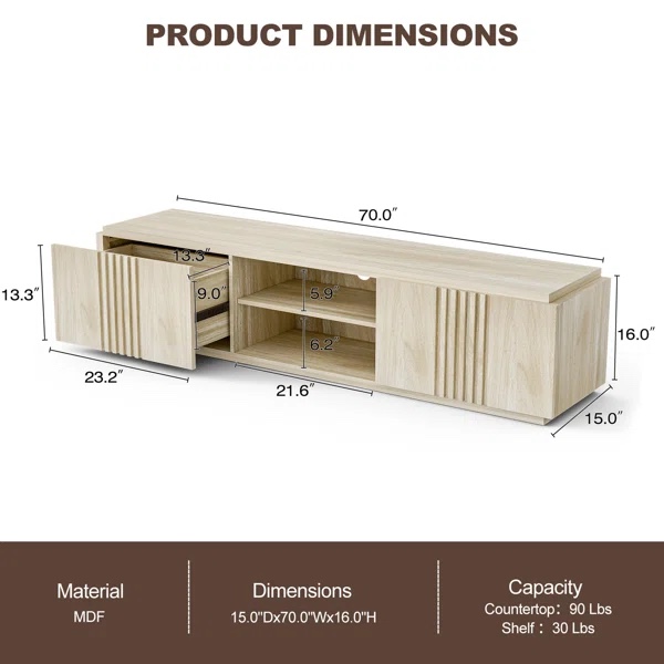 Casmin 68.98 W Storage Credenza