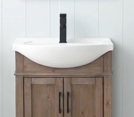 24'' Modern Free-Standing Single Bathroom Vanity With Ceramic Top box 1 of 2 