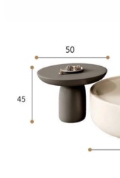 box 1 of 2 Kerti Modern Simple Round Coffee Table Home Cream Style Living Room Side Table Combination,Black small round table