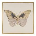 Sepia Butterfly Framed Embellished Canvas by Art Brand Studios