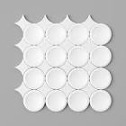 Contour 12"X12" Ceramic Circular Mosaic Wall and Backsplash Tile