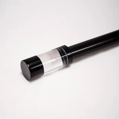 Audrinna Adjustable 1" Single Curtain Rod, Black