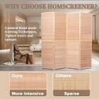 Room Divider Folding Privacy Screens, 6FT Bamboo Room Divider Wall Panel, Freestanding 2-in-1 Multifunction Partition Room Dividers for Room Separation 4 Panel Hand Made Mesh Woven Wall Divider Screen
