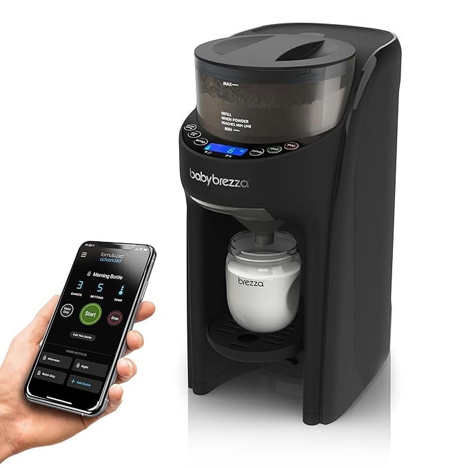  Baby Brezza Formula Pro Advanced WiFi Formula Dispenser - Automatically Mix a Warm Formula Bottle From Your Phone Instantly – Easily Make Bottle With Automatic Powder Blending Machine, Black Roll over image to zoom in Baby Brezza Formula Pro Advanced WiFi Formula Dispenser - Automatically Mix a Warm Formula Bottle From Your Phone Instantly – Easily Make Bottle With Automatic Powder Blending Machine, Black