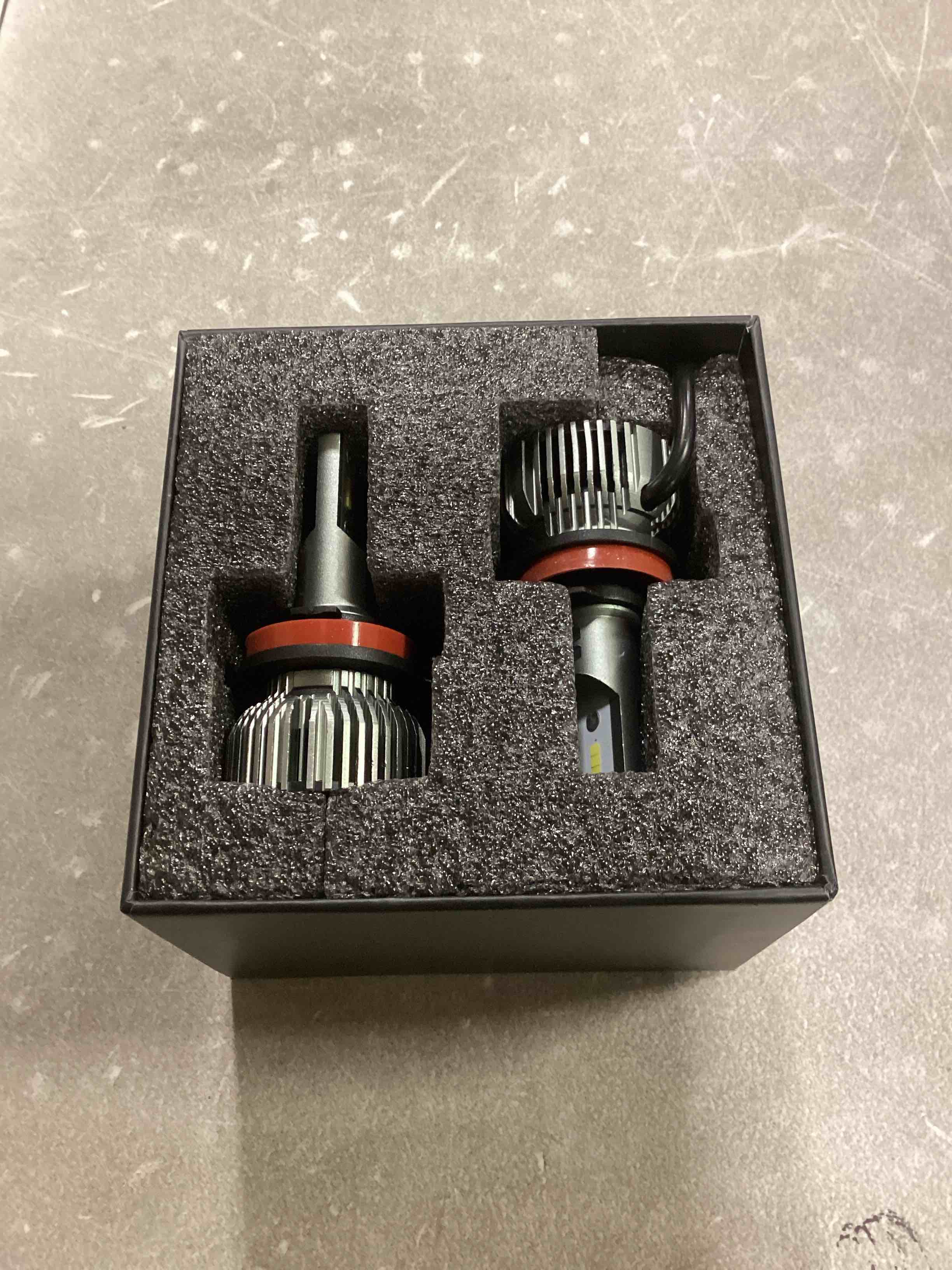 Nilight H11 LED Headlight Bulbs, 350% Brighter, 50W 10000lm Headlamp Bulbs, Mini Size, H9 High Beam, H11 Low Beam, H11/H9/H8/H16 Fog Light, 6000K Cool White, Pack of 2