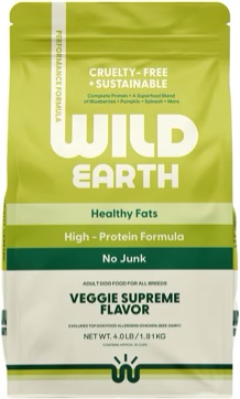 Wild Earth Vegan Dry Dog Food Performance Formula | Plant-Based Vegetarian Kibble | Wheat-Free, Allergen-Free, Veterinarian-Developed | Veggie Chick'n Kabob Flavor, 18lb Bag 18 Pound (Pack of 1)