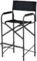 E-Z UP Tall Directors Chair, Seat 31” High, Padded Armrests and Storage Bag, Black