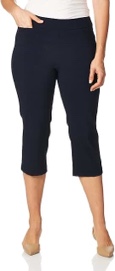 Briggs New York Women's Pull On Split Hem Capri, Navy, 14