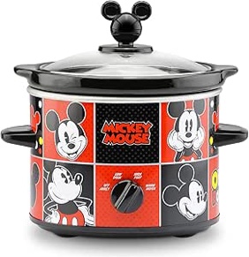 Disney DCM-200CN Mickey Mouse Slow Cooker, 2-Quart, Red/Black