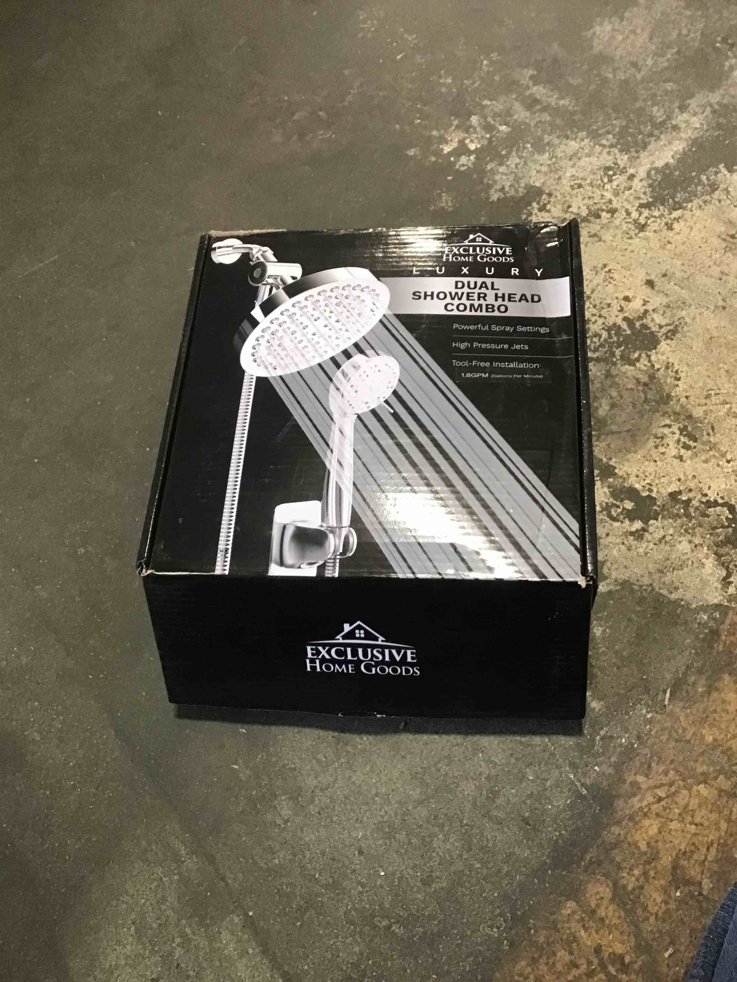 High Pressure Rainfall Shower Head and Handheld Shower Sprayer Combo, 1.8 GPM Chrome