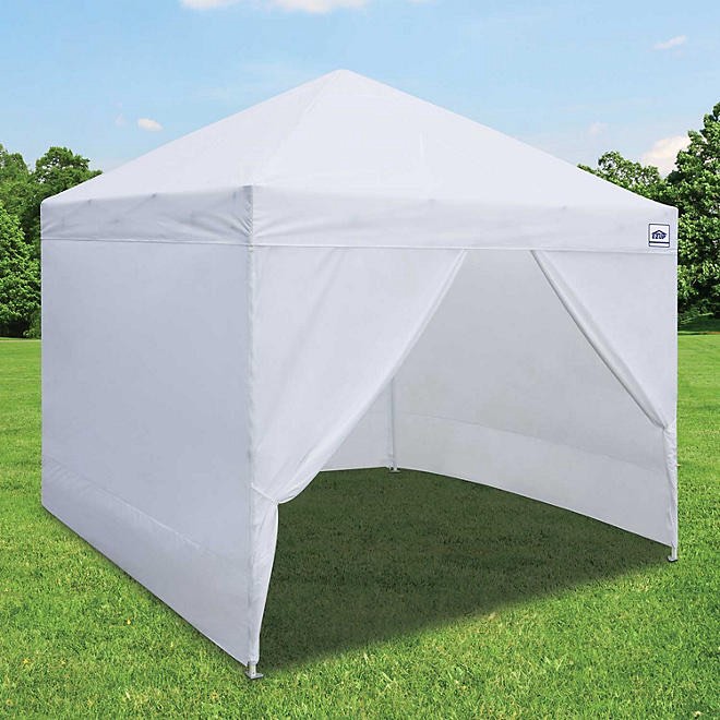 E-Z UP® 10’ x 10’ Commercial Canopy w/ Walls & Weight Bags
