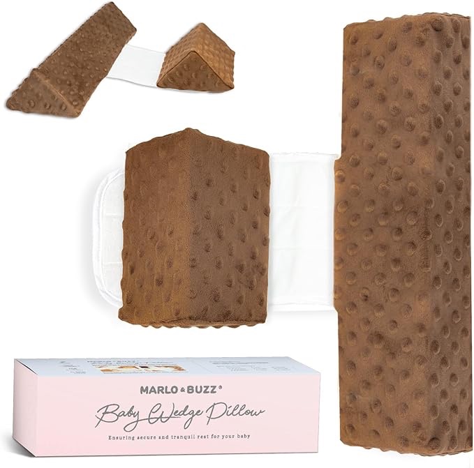 Marlo & Buzz Side Sleeper Wedge, Soft Support Wedge Pillow, Memory Foam Triangle Anti Roll Pillow, Breathable & Detachable green