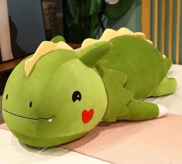 FJMY Dinosaur Plush Throw Pillow, Cute Dinosaur Stuffed Animals Toys Dolls, Soft Plushie Dino Cuddle Plushies for Kids Birthday