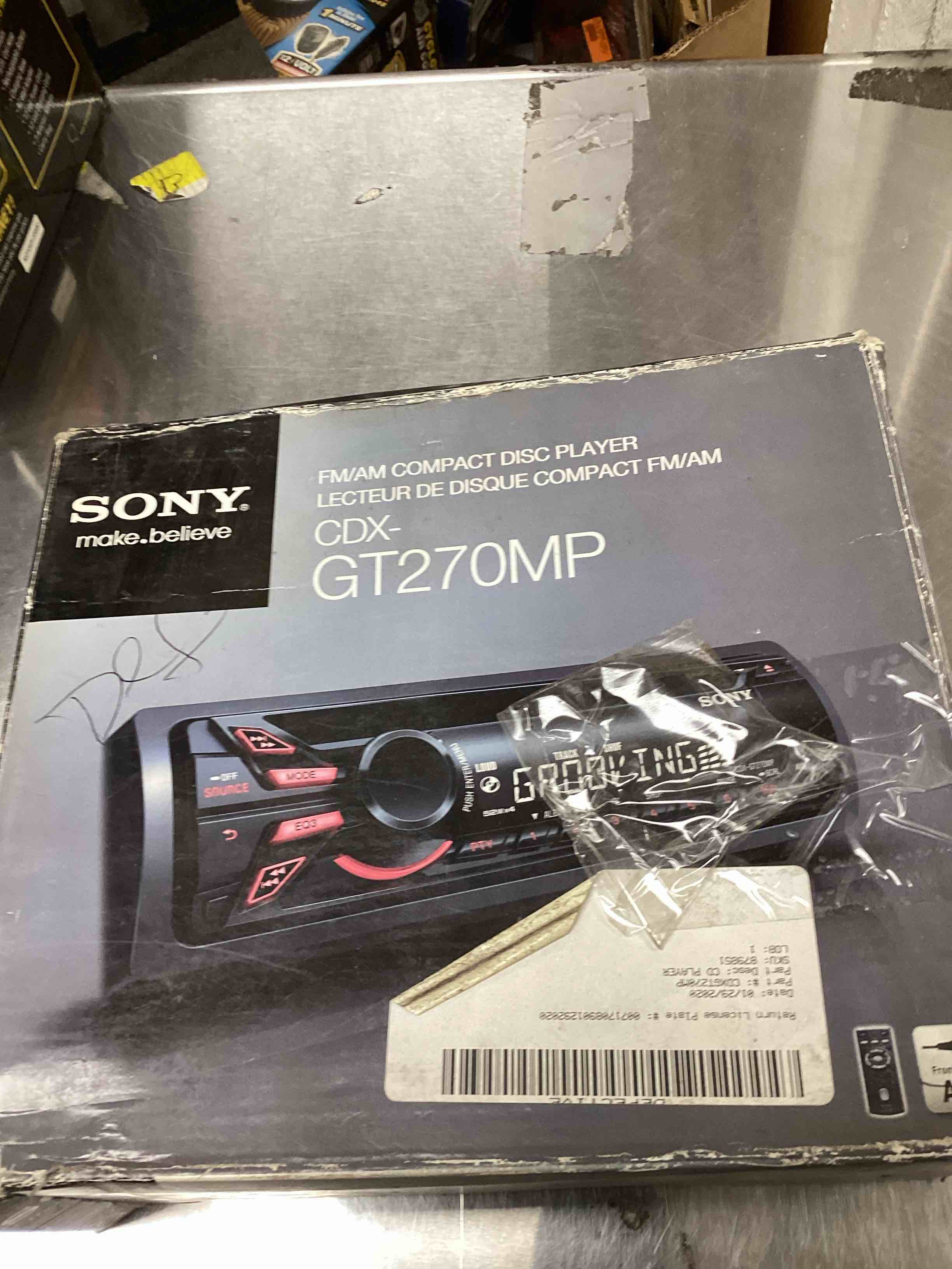Sony CDXGT270MP CD/MP3 Receiver with Front AUX Input