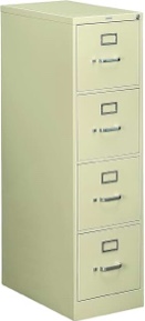 Staples 470383 4 Drawer Vertical File Cabinet Metal Putty Letter Size 26.5-Inch D