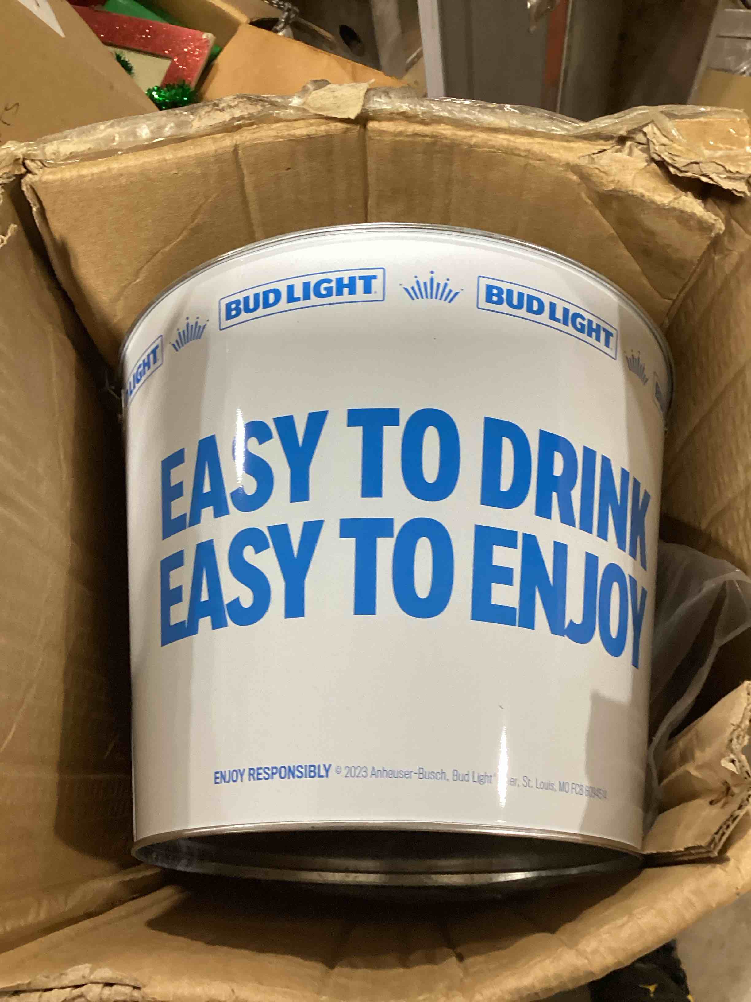 Bud Light buckets for beers 