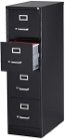 Hirsh 26.5-in Deep Metal 4 Drawer Letter Width Vertical File Cabinet Black