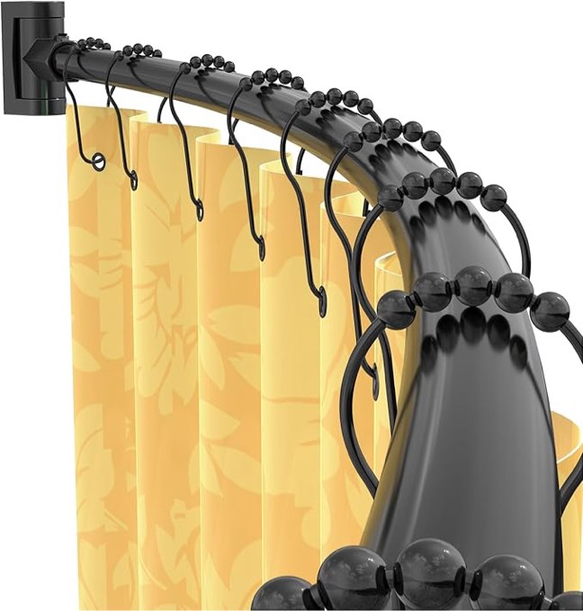 shower curtain rod 42–72“ black 