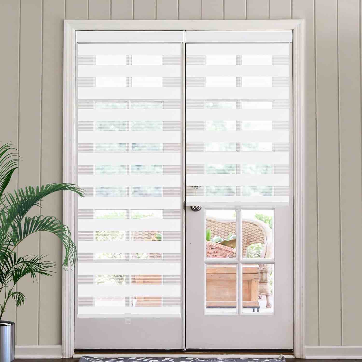 Cordless one zebra window blinds