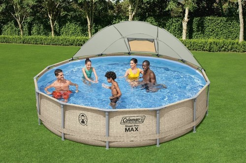  Coleman Steel Pro Max 14' x 33" Round Metal Frame Above Ground Pool Set