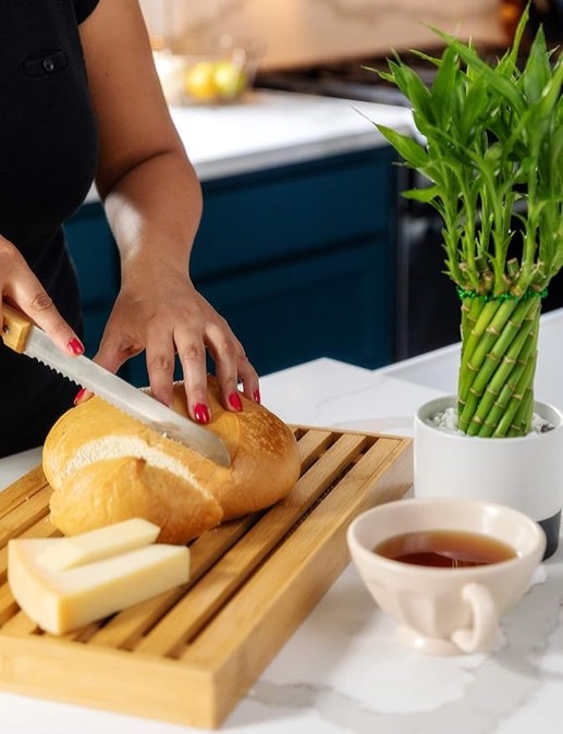 Bread Board, Bread Cutting Board, Bamboo (pack 5 )