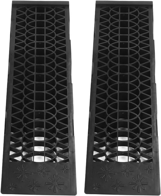 Car Ramps, Car Ramps for Low Auto Black 2pcs 4,400lbs Capacity Low Profile Plastic Automotive for Oil Change Maintenance