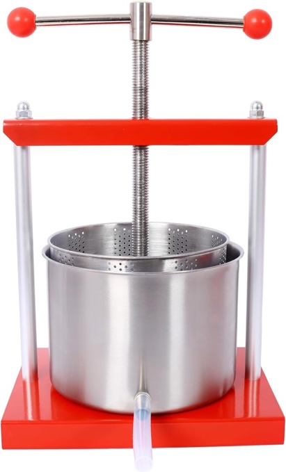1.6 Gallon Wine Press: Stainless Steel Manual Juice Press for Fruits & Vegetables - Multifunctional Tool for Wine Cheese & Oil Extraction at Home
