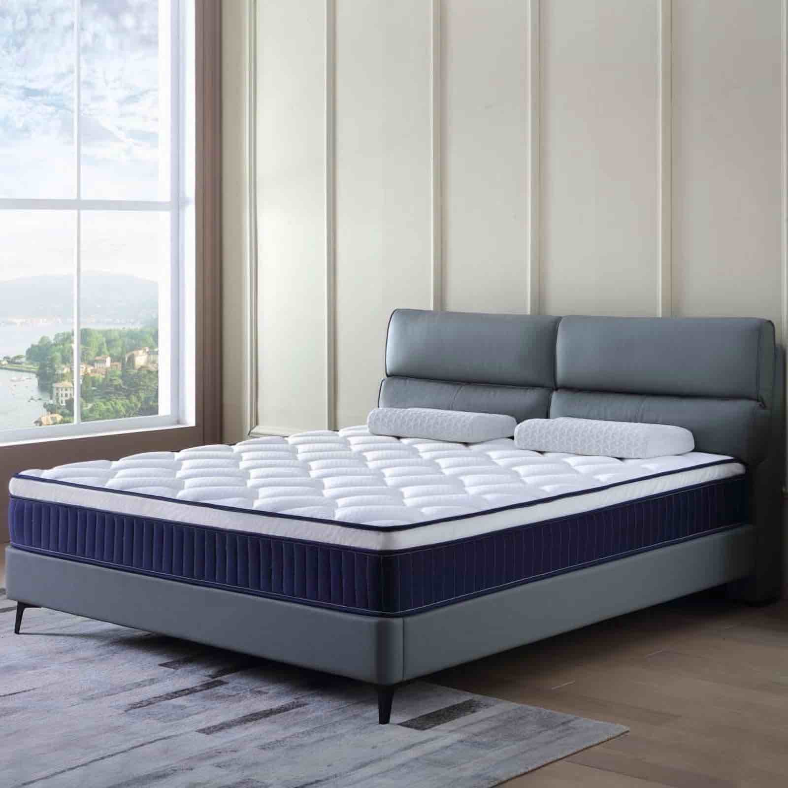 Alwyn Home Innerspring Mattress Medium Hybrid Mattress in a box With Certipur-US Certified Pocket Spring, Pressure Relief, and Motion Isolation WL( full)