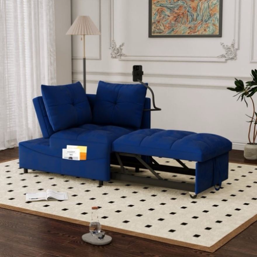 1 versatile foldable sofa bed in 3 lengths, modern sofa sofa sofa velvet pull-out bed, loveseat sofa W1825P246361