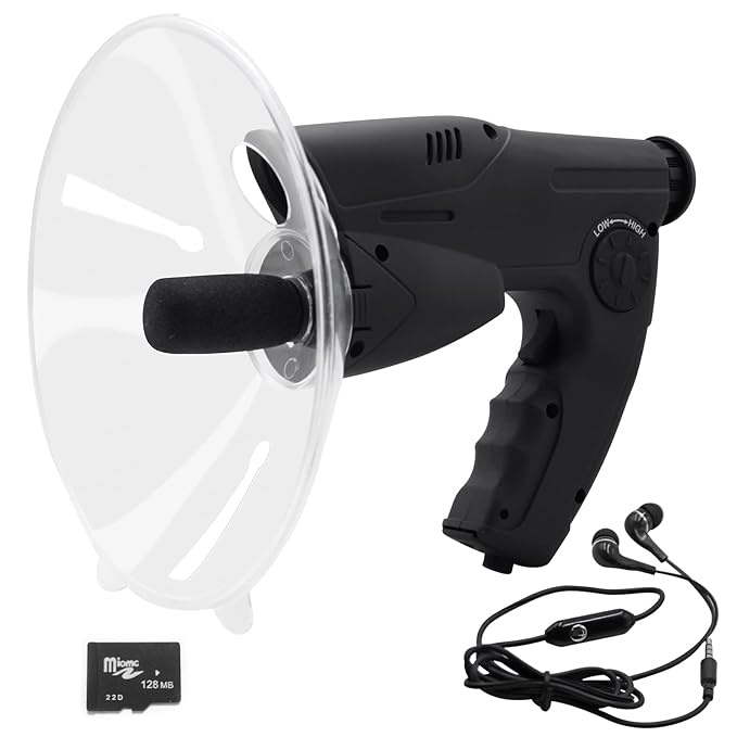 ORBITOR LISTENING DEVICE With Digital Recording,Sound Amplifier Ear Bionic Birds Recording Watcher Upto 300ft Long Range,Outdoor Sound Amplifier 8X Zoom Nature Observing Device(Upgrade paragraph)