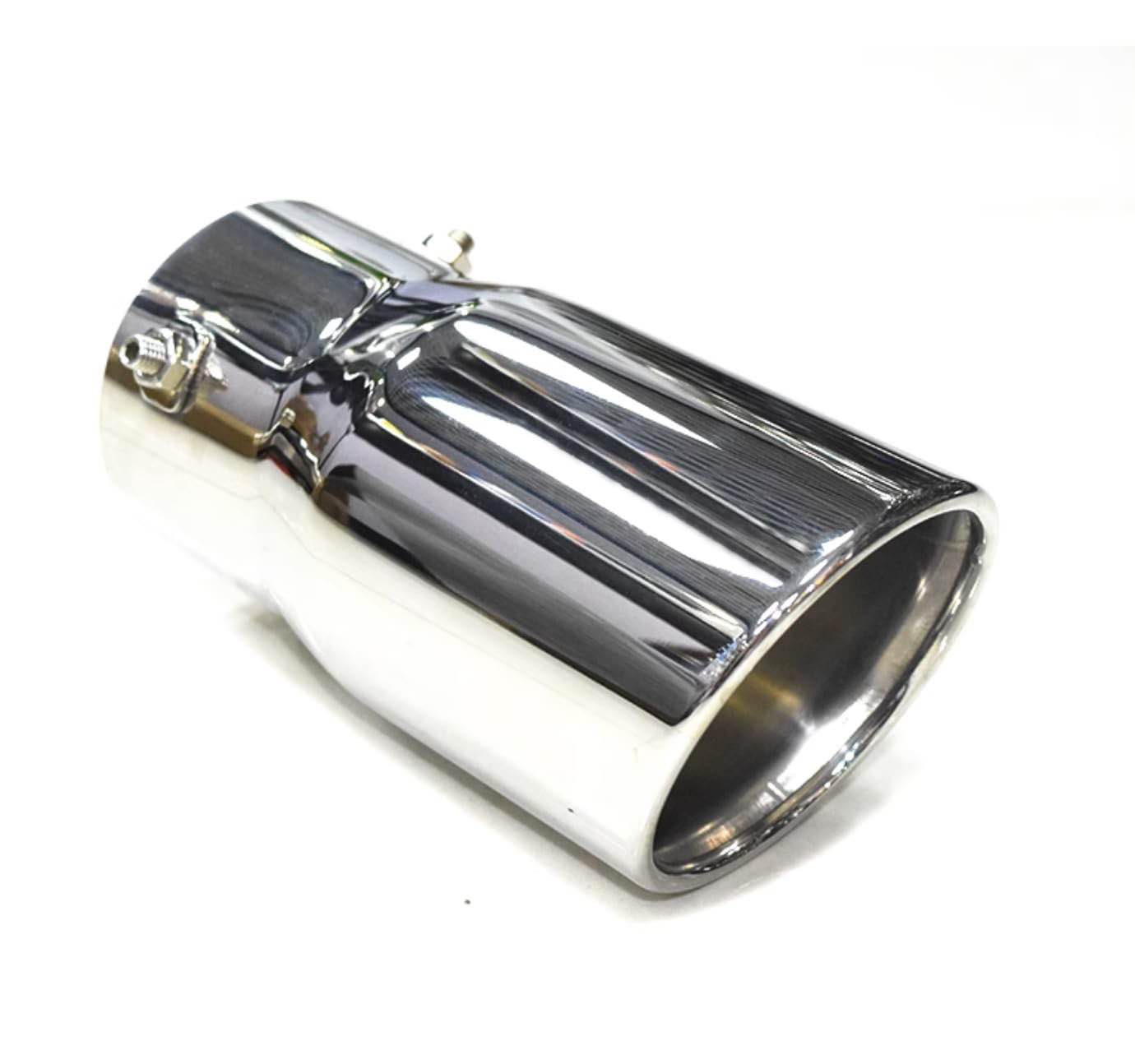 Silver exhaust pipe fit for bulldog Prado large caliber stainless steel tailpipe big inner 
