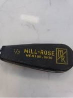 Vtg Mill-Rose Mentor Ohio metal brush w wood handle AUTO CAR GARAGE TOOL ANTIQUE