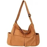 canvas messenger bag hobo shoulder bag crossbody bag with multiple pockets large tote bag handbag for teen women men
