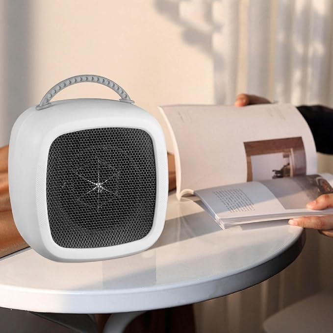 Space Heaters for Indoor Use,500w Small Space Heater with 2 Mode Adjustable,Ptc Ceramic Room Heater with Thermostat,Tip-Over Protection Safety Quiet Mini Heater for Office Bedroom Indoor Home Use