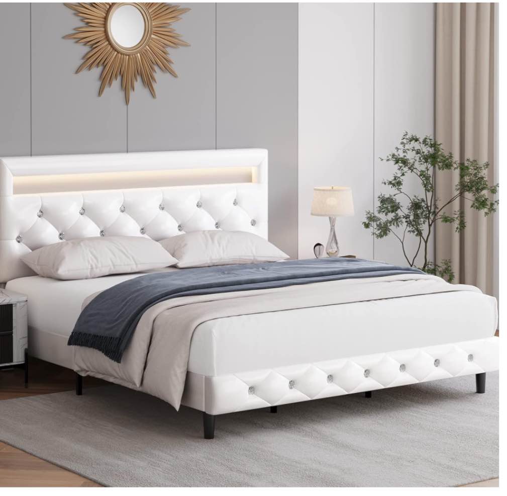 Bed Frame with Headboard, 
