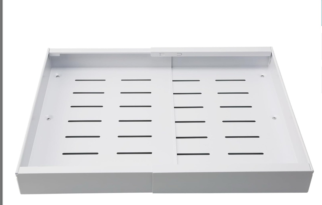 Expandable Pull Out Cabinet Organizer, No Drilling Slide-Out Drawer with Adhesive Nano Film, Adjustable Width 12.6-20.5in Shelf Storage Drawer for Kitchen Base Cabinet Organization