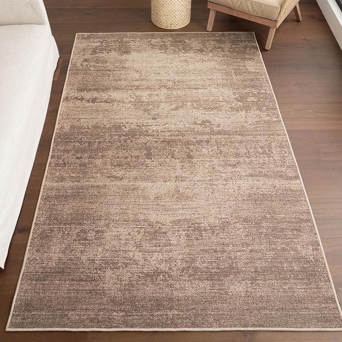 nuLOOM Damira Solid 7'6" x 9'6" Machine Washable Wool Area Rug for Living Room Bedroom Dining Room K