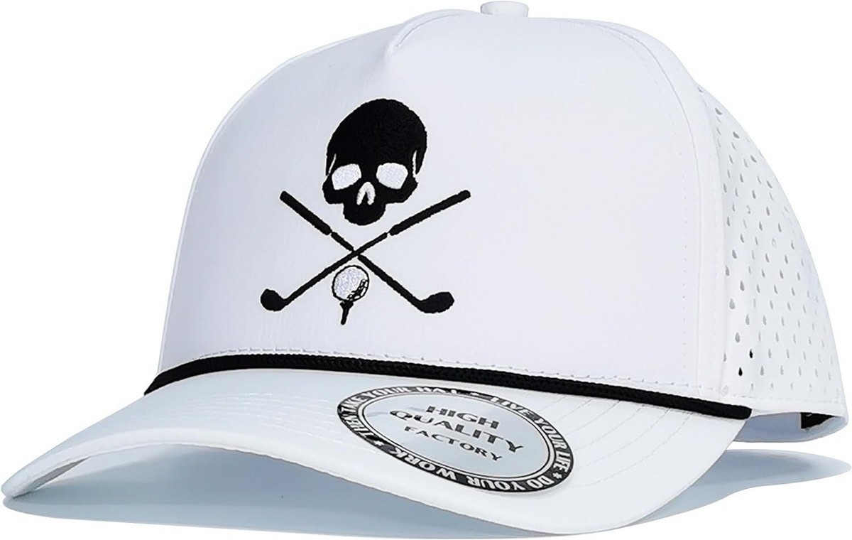 Funny Golf Hats for Men Women,Golf Gifts Skull Baseball whit 