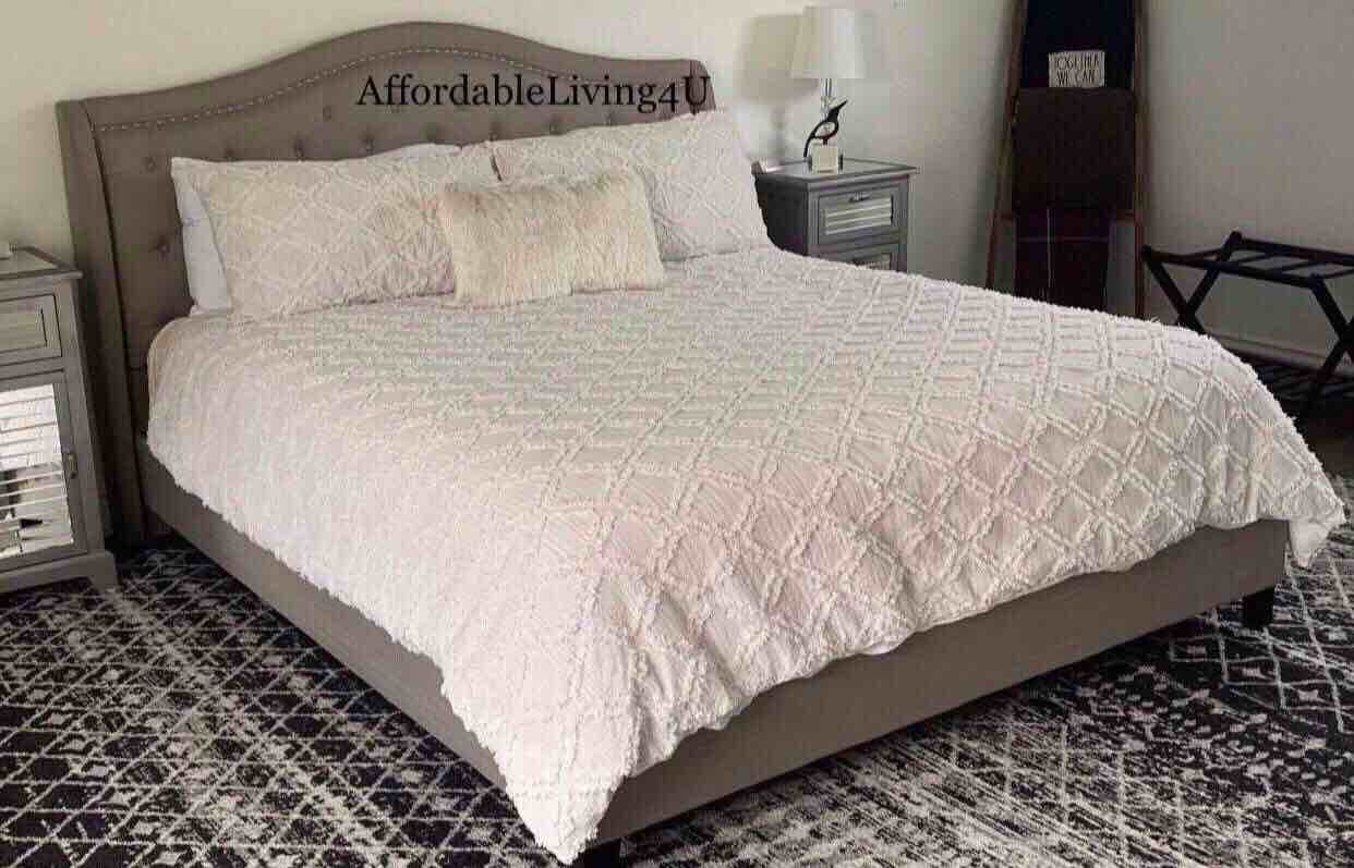 Cal King Warm Beige Bed Frame Brand New In Box