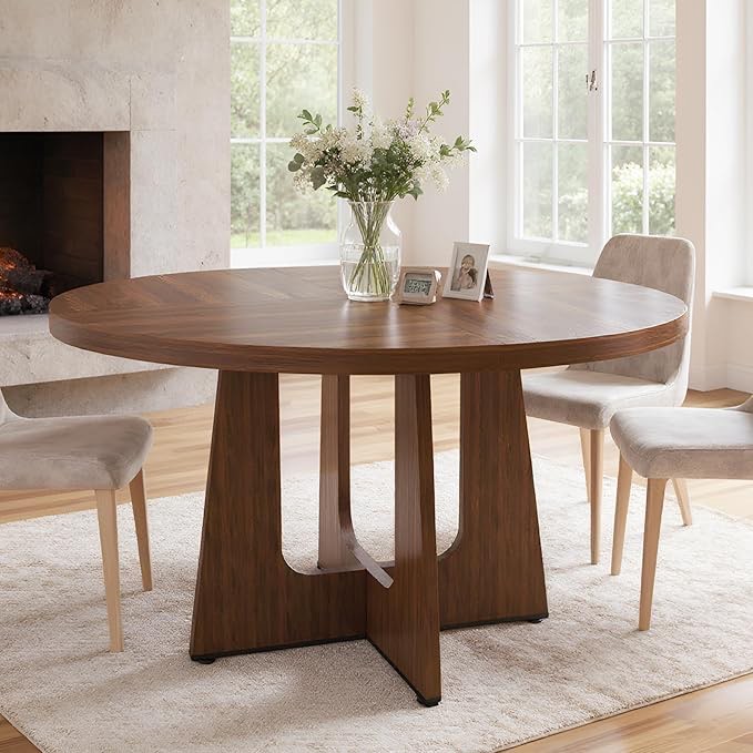  Small round wooden table
